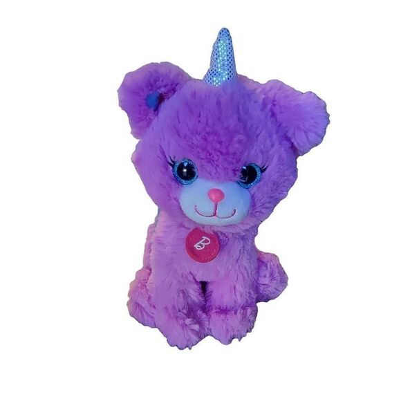 Barbie Mattel Purple Cat Unicorn Plush 8" 2020 Stuffed Animal Toy - Picture 1 of 3